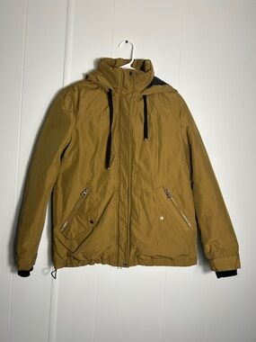 Zara Trafaluc Women Duck Down Bomber Jacket with Hood, Olive Green